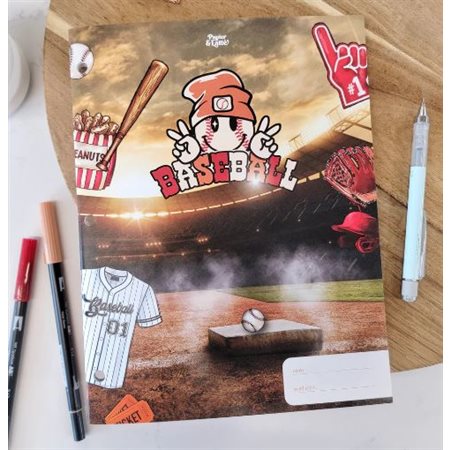 INTERLINED WRITING NOTEBOOK - BASEBALL