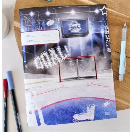 CAHIER D'ÉCRITURE INTERLIGNÉ - HOCKEY