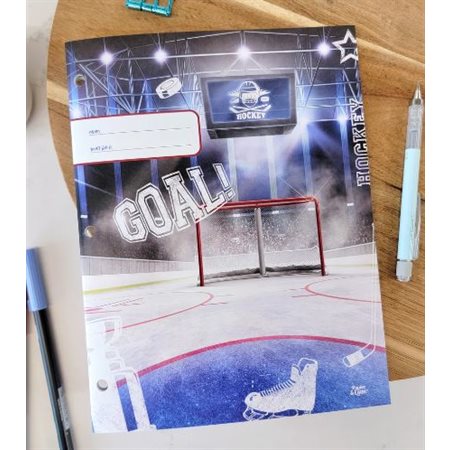 CAHIER D'ÉCRITURE POINTILLÉ - HOCKEY