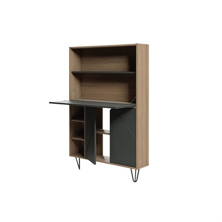 Slim Secretary Desk nutmeg and charcoal grey