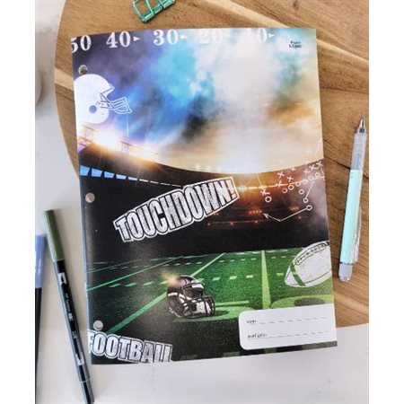 LINED WRITING NOTEBOOK - FOOTBALL