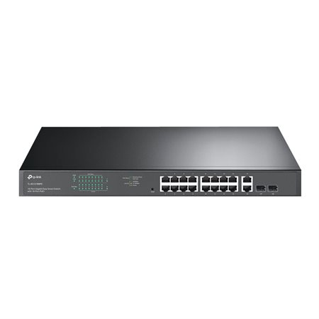 JetStream 16-Port Gigabit Easy Smart PoE+ Switch with 2 SFP Slots