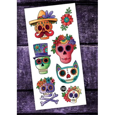 TATOUAGE TEMPORAIRE  LES CALAVERAS SYMPAS