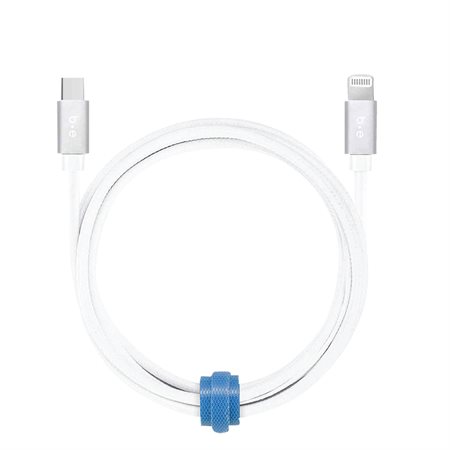 Braided Charge / Sync USB-C to Lightning 4ft white