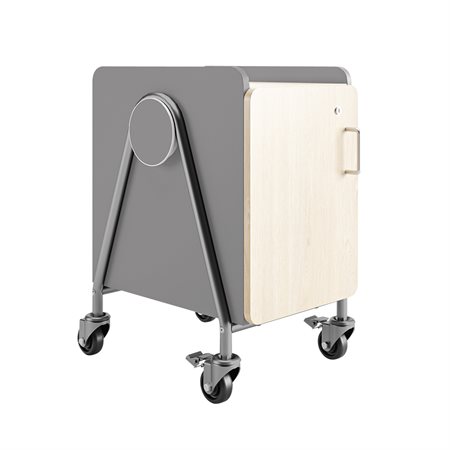 Unité de rangement Whiffle - 4 plateaux avec porte verrouilable gris