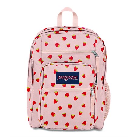 Big Student Backpack Without dedicated laptop compartment Strawberries