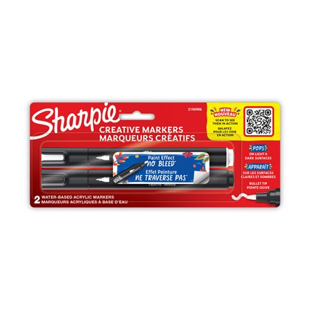 Bullet Tip Sharpie Creative Markers package of 2