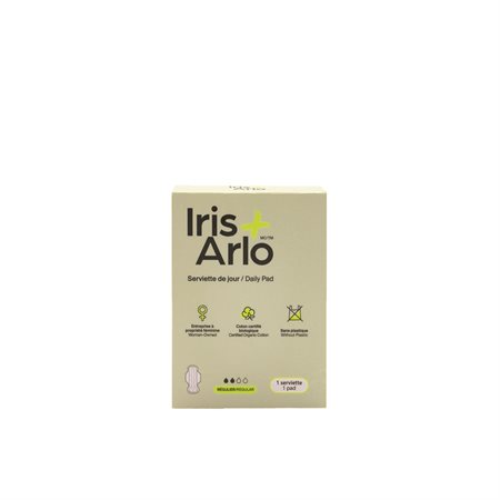 Serviettes hygiéniquesServiettes à ailettes standards Iris & Arlo Boîte individuelle - convient aux distributeurs boîte de 250