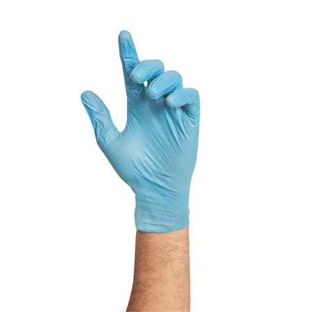 GANTS BLEU NITRILE S.POUDRE P (100)