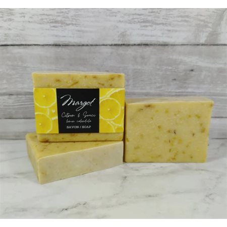 LEMON AND MARIGOLD FLOWER SOAP