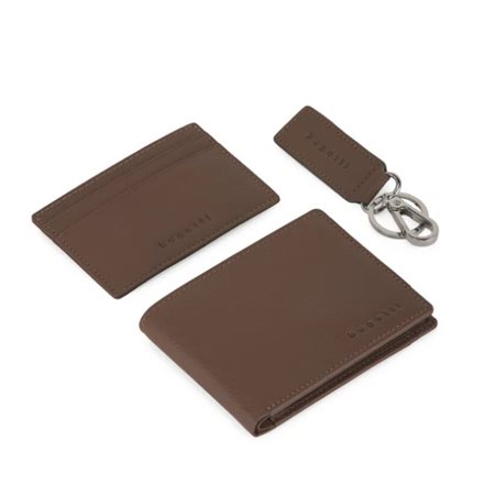 WALLET 3 PIECE GIFT SET BROWN