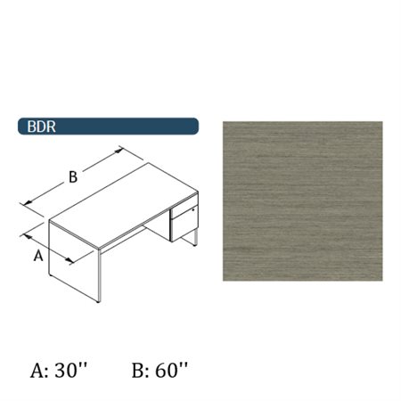 30X60 USED DESK - BRUME