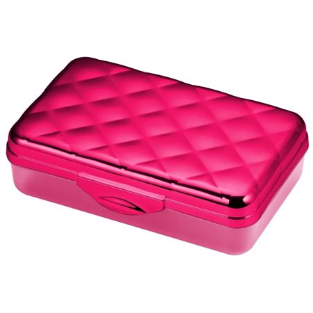 Pink Quilted Plastic Storage Box
