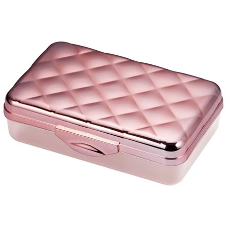 Rose Gold Quilted Plastic Storage Box