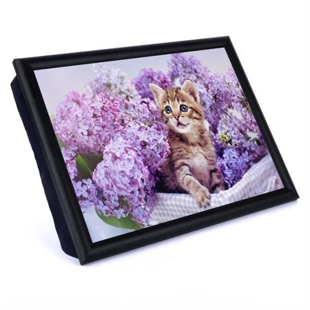 Reading Cushion "Kitten In The Lilac"