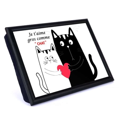 Reading Cushion "Je t'aime gros comme chat"