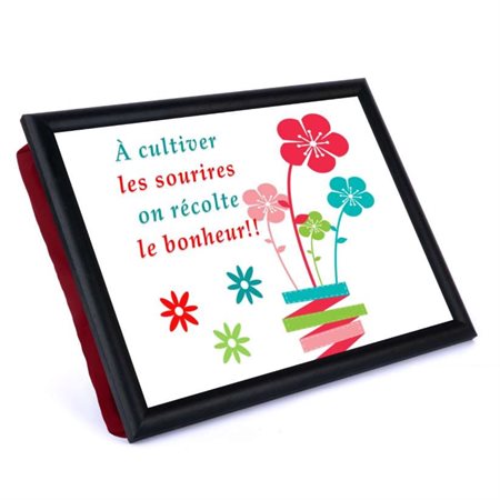 Reading Cushion "Cultiver les sourires..."
