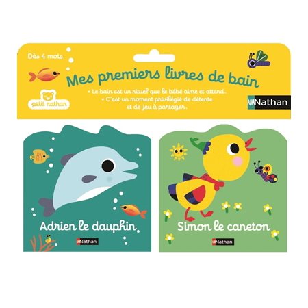 Mes premiers livres de bain, Simon le caneton , Adrien le dauphin