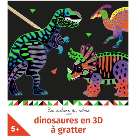 Dinosaures en 3D à gratter  2X (N / R) BRISÉ