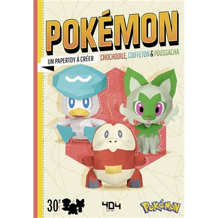 Pokémon : Chochodile, Coiffeton & Poussacha : un papertoy à créer