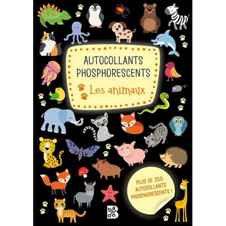 Autocollants phosphorescents : Les animaux