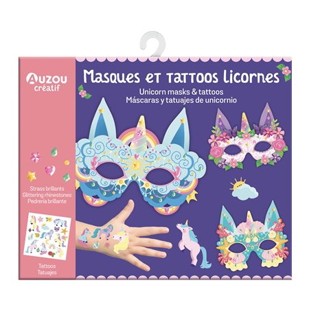 Masques et tattoos licornes