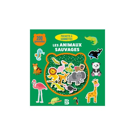 Les animaux sauvages 200 gommettes 3-4 ans