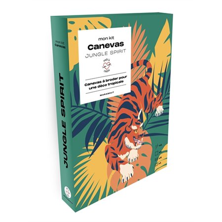 Mon kit canevas : jungle spirit : canevas à broder pour une déco tropicale