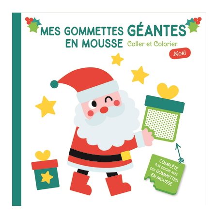 Noël mes gommettes géantes en mousses (couverture rouge)