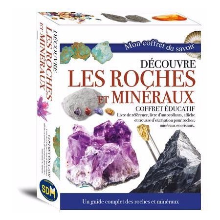 Découvre les roches et minéraux : coffret éducatif, Mon coffret du savoir