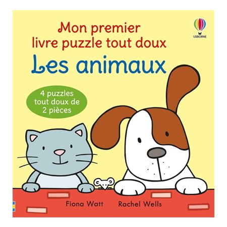 Les animaux : 4 puzzles tout doux de 2 pièces