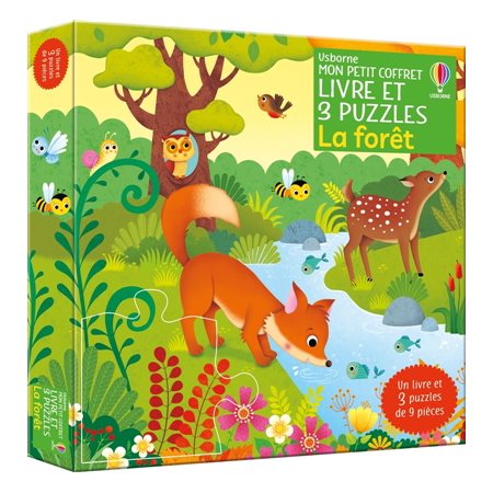 La forêt : Mon petit coffret Livre et 3 puzzles : Dès 3 ans