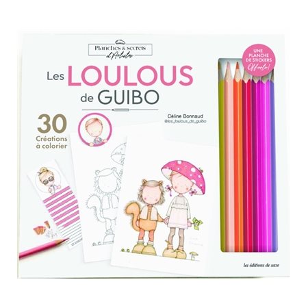 Les loulous de Guibo : 30 créations à colorier, Planches & secrets d'artistes