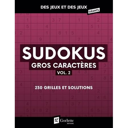 Sudokus gros caractères. Vol. 02