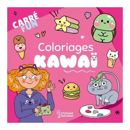 Carré fun : Coloriages Kawaï