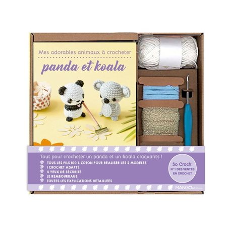 Mes adorables animaux à crocheter : panda et koala